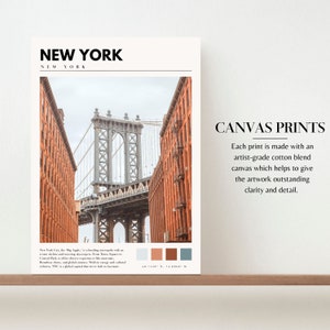 New York City Print | New York Poster | Manhattan Bridge Photo Wall Art | New York Home Decor | P #042 image 4