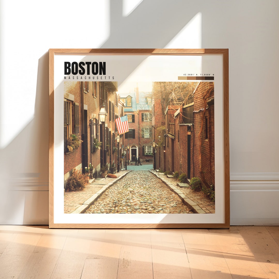Boston Poster Boston Wall Art Boston Massachusetts Print Boston Home
