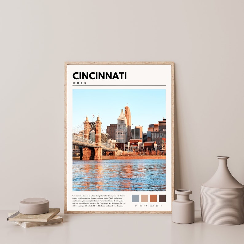 Cincinnati Print | Cincinnati Ohio Poster | Cincinnati Wall Art | Cincinnati City Photo | Ohio Home Decor | P #139 image 2
