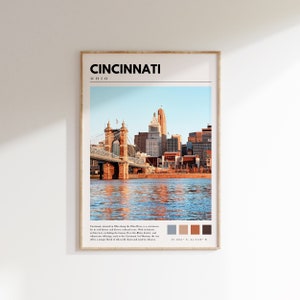 Cincinnati Print | Cincinnati Ohio Poster | Cincinnati Wall Art | Cincinnati City Photo | Ohio Home Decor | P #139
