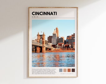 Cincinnati Print | Cincinnati Ohio Poster | Cincinnati Wall Art | Cincinnati City Photo | Ohio Home Decor | P #139