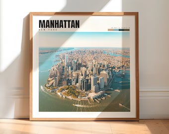 Manhattan Print | Manhattan New York Poster | Manhattan NYC Wall Art | New York City Decor | Manhattan Artwork | New York Photo | P #297
