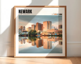 Newark Wall Print | Newark Wall Art | Newark Poster | Newark Artwork | Newark Decor | Newark New Jersey | P #302