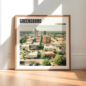 Greensboro Print | Greensboro Wall Art | Greensboro Poster | Greensboro North Carolina | Greensboro Decor | Greensboro Artwork | P #283