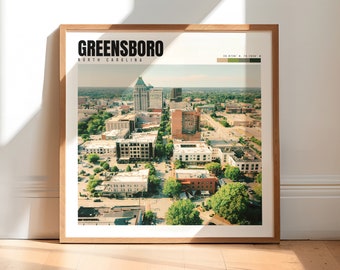 Greensboro Print | Greensboro Wall Art | Greensboro Poster | Greensboro North Carolina | Greensboro Decor | Greensboro Artwork | P #283