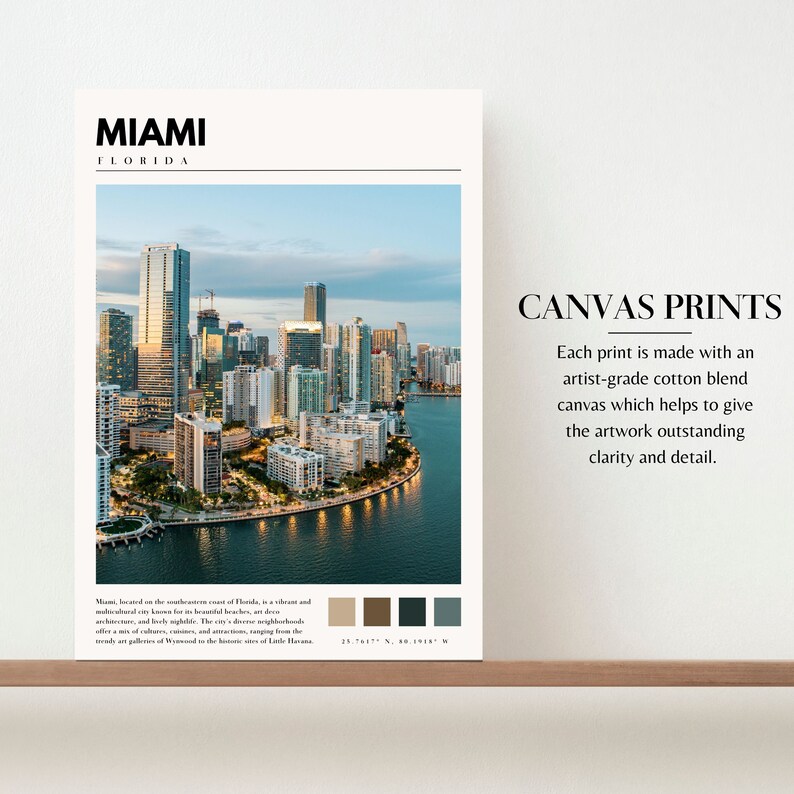 Miami Print | Miami Florida Poster | Miami Wall Art | Miami Photo | Miami Photography | Miami Florida Decor | P #157 Bild 4
