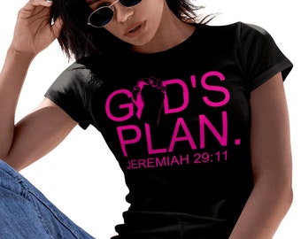 Christian Shirt God's Plan Exclusive T ShirtGod Bible Scripture Jesus tshirt Mothers Day Gift Religious t-shirtChristian merch