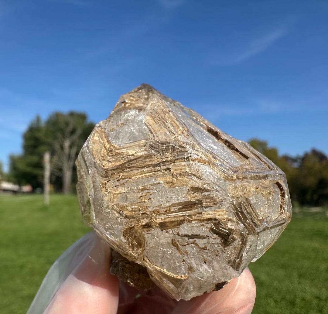 Clay Inclusions Skeletal Window Quartz With Yellow Clay Inclusions From Pakistan ...