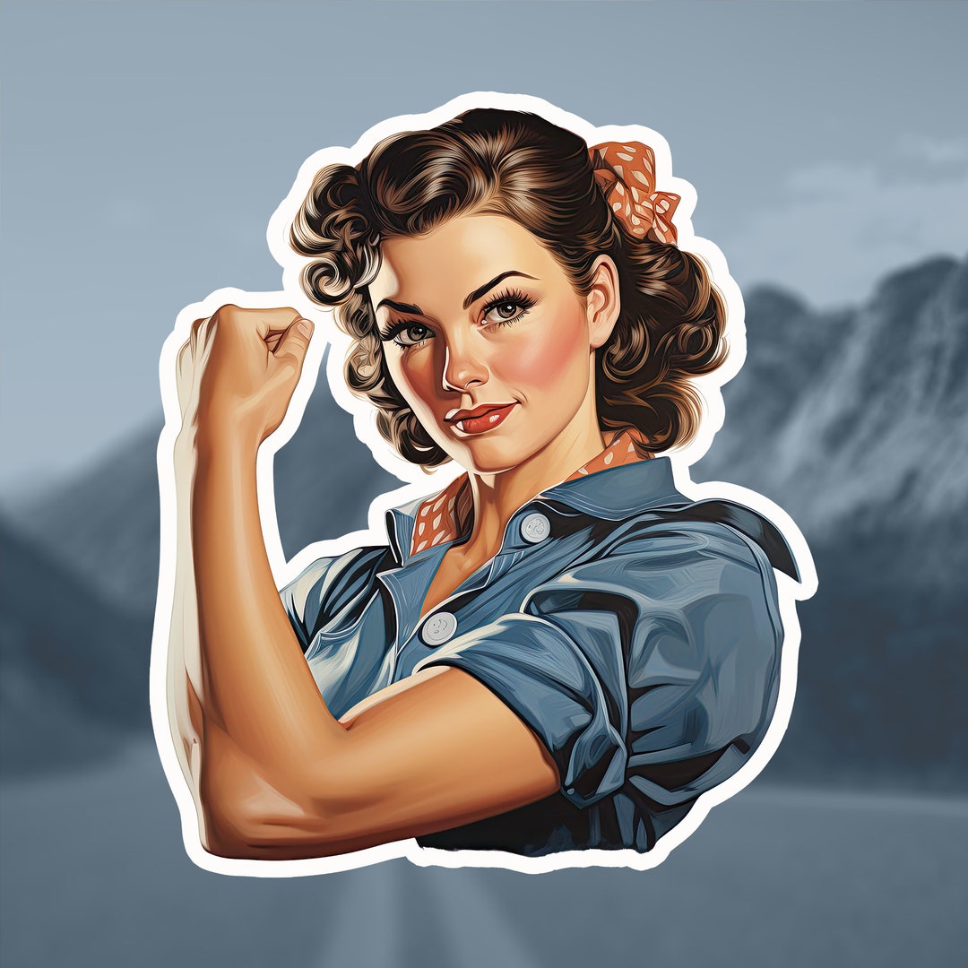 Rosie the Riveter Sticker, Rosie the Riveter Laptop Sticker, Hydro