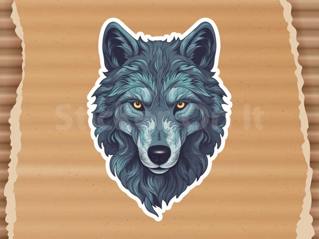 Grey Wolf Sticker Grey Wolf Decal Vinyl Sticker Laptop - Etsy