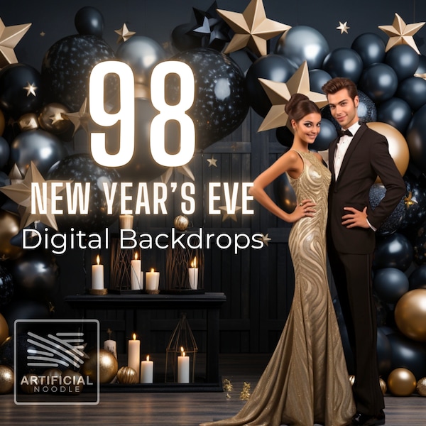 New Year's Eve Digital Backdrop New Year's Eve Digital Background New Year Photo Booth Background New Year's Eve Party Digital Backdrop