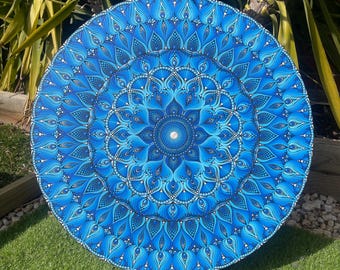 Handgeschilderd mandalaschilderij van 60 cm