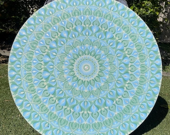 Handgeschilderd mandalaschilderij van 80 cm