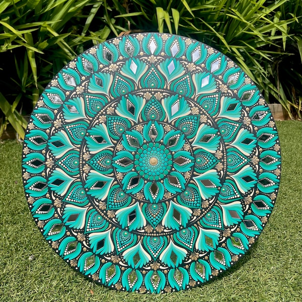 50cm Handmade Dot Mandala Painting