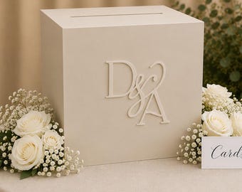 Wedding Card Box with Lock and Key | Acrylic Card Box, Cards + Gifts Box, Wedding Acrylic Box, Wishing Well, 10x10x9 Card Box