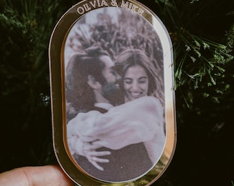 First Christmas Married Ornament With Photo - Personalized Keepsake - Wedding Christmas Gift 2025
