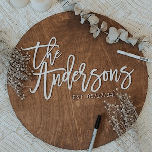 Wedding signs Wedding guest book alternative Last name wood sign Family name wooden sign Wedding date wood sign wedding gifts for the couple