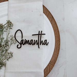 Personalized wedding place names, Laser Cut Wedding Name Place Cards,Birthday Wedding Name Tags Seating Chart Table Decor Wedding nameplates