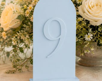 Arch Acrylic Table Numbers with 3D Numbers, Mini table numbers, acrylic table numbers, wedding table numbers, personalized table numbers