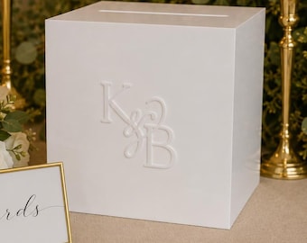 Wedding Card Box with Lock and Key | Acrylic Card Box, Cards + Gifts Box, Wedding Acrylic Box, Wishing Well, 10x10x9 Card Box