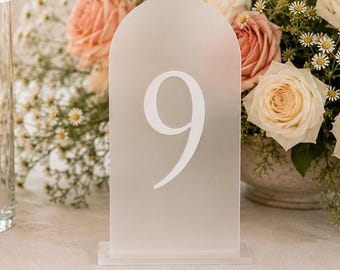 Arch Acrylic Table Numbers with 3D Numbers, Mini table numbers, acrylic table numbers, wedding table numbers, personalized table numbers