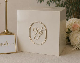 Wedding Card Box with Lock and Key | Acrylic Card Box, Cards + Gifts Box, Wedding Acrylic Box, Wishing Well, 10x10x9 Card Box