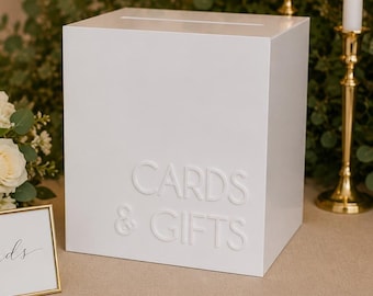 Wedding Card Box with Lock and Key | Acrylic Card Box, Cards + Gifts Box, Wedding Acrylic Box, Wishing Well, 10x10x9 Card Box