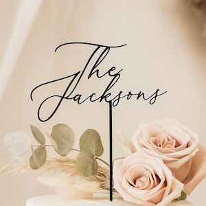 Custom Acrylic Cake Topper,Last name Cake Topper Wedding Cake Topper Wedding Cake Decor Wedding cake topper Personalized Wedding Cake Topper