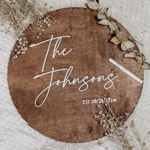 Wedding signs Wedding guest book alternative Last name wood sign Family name wooden sign Wedding date wood sign wedding gifts for the couple
