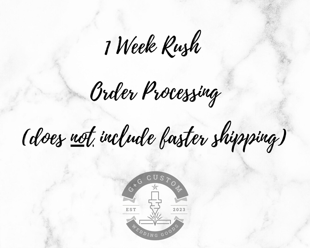 1 Week Rush Shipping Add on Listing for Wedding Signs, Any Wedding Sign ...
