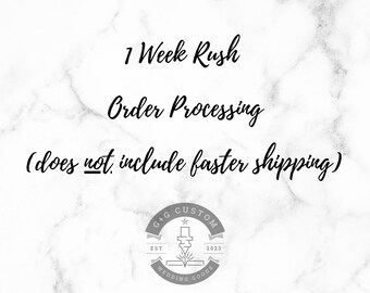 1 Week Rush Shipping Add On Listing for Wedding signs, Any Wedding sign ships in 1 Week with this Listing, view description for details