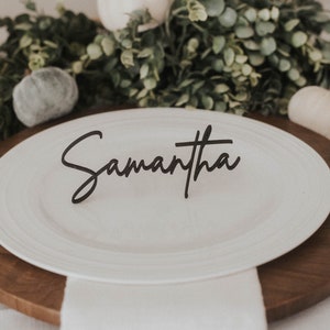 Wedding Place cards Table Decor Laser cut names Place Setting Place Cards Acrylic Wedding Cards Gold Mirror Wood Acrylic Place Name Setting