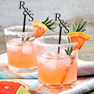 Personalized Name Drink Stirrers Custom Hand Lettered Font Calligraphy Swizzle Sticks Cocktail Bar Accessories Wedding Tags Party Sticks