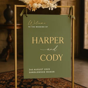 Acrylic Wedding Welcome Sign with 3D Mirror names - Luxury Wedding Reception Signage - Personalised Wedding Welcome Sign