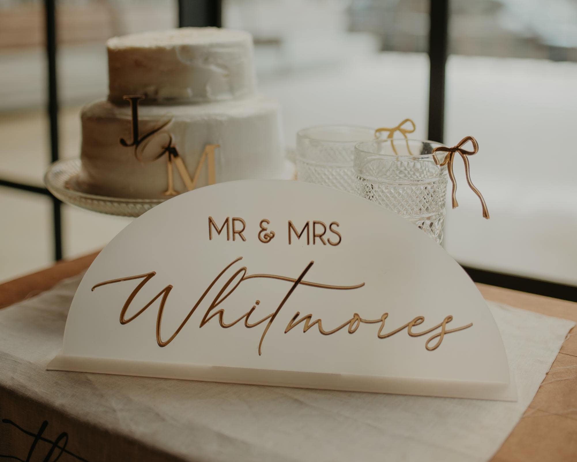 Reversible Top Table Sign Personalized Acrylic Top Table Sign – Wedding Head Table Decor, Mr ...