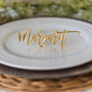 Gold Mirror place cards Luxury Wedding Place Cards Gold Mirror Tags Laser cut names Acrylic Wedding Cards Wedding Decor Table Custom Event
