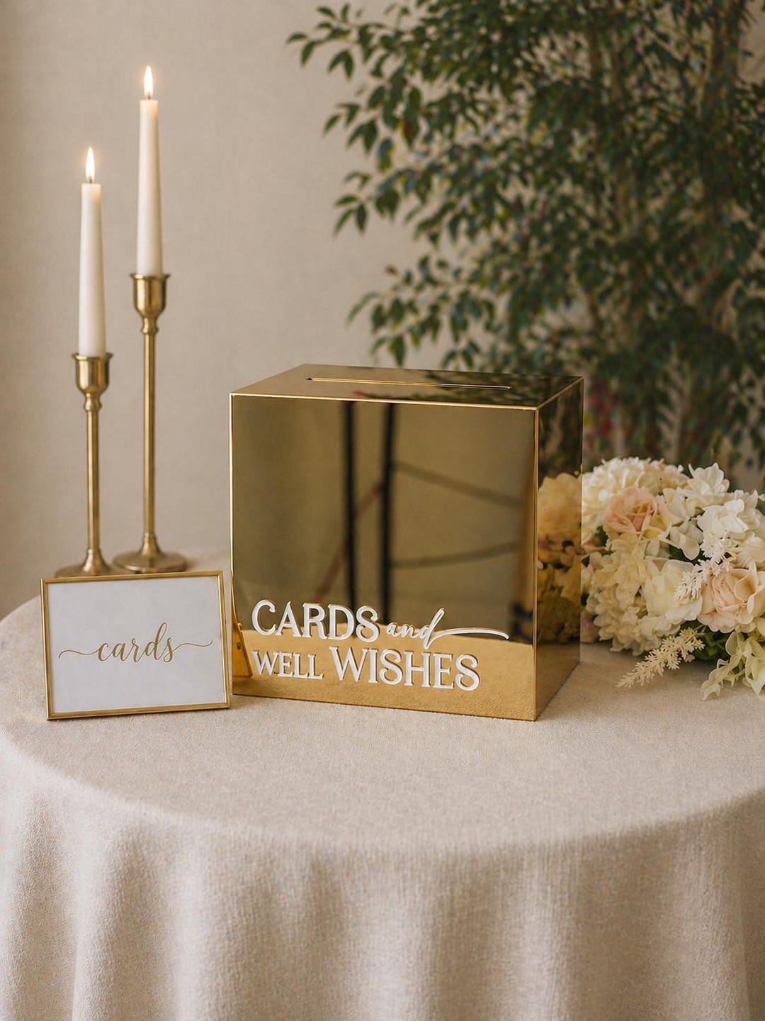 Gold Wedding Card Box With Lock and Key | Acrylic Card Box, Cards ...