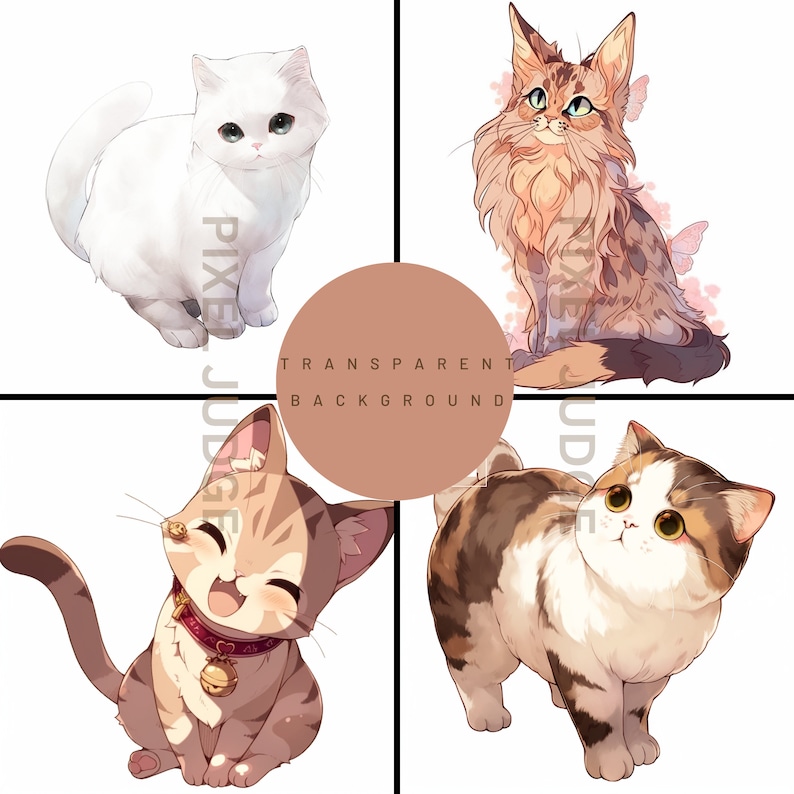 Anime Katze PNG Clipart süße Katzen Kostenlose - Etsy.de
