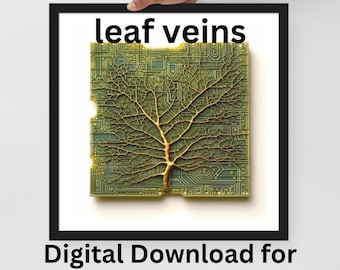 Arbre de circuits imprimés en téléchargement numérique | Art mural technique imprimable | Cadeau informatique | Décoration de bureau de programmeur | Impression instantanée PNG