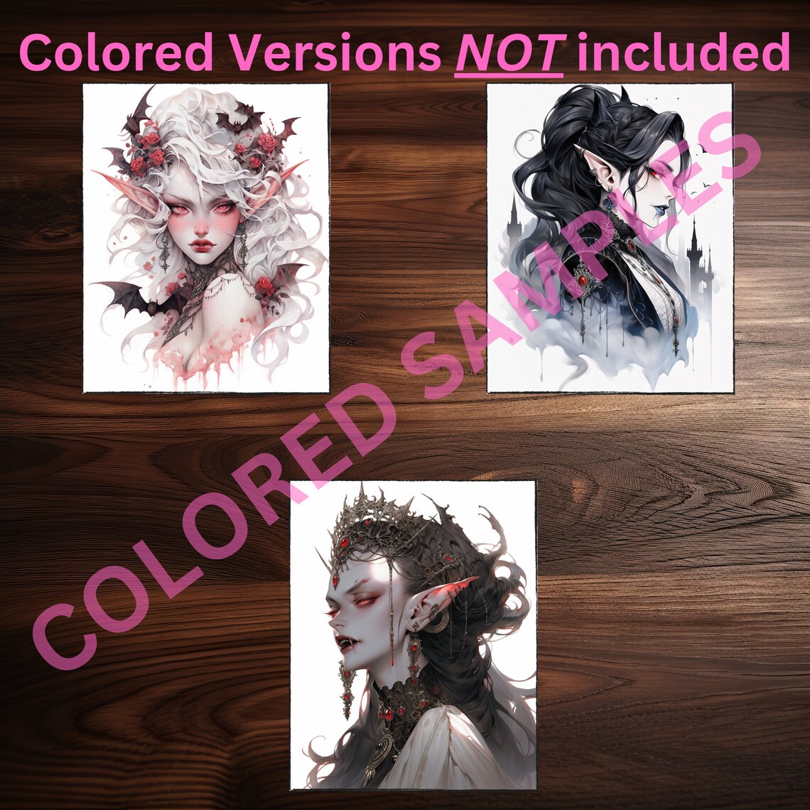 Dark Art Coloring Book Printable PDF Grayscale Coloring Pages Digital ...
