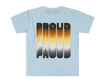 Proud - Bear Pride Flag inspired - Unisex Softstyle T-Shirt