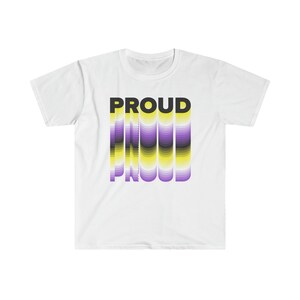 Proud - Non-binary Pride Flag inspired - Unisex Softstyle T-Shirt