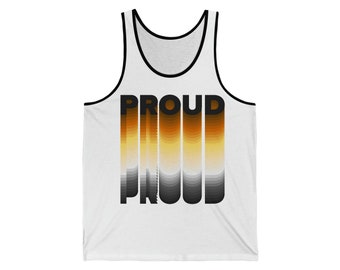 Proud - Bear Pride Flag inspired - Unisex Jersey Tank