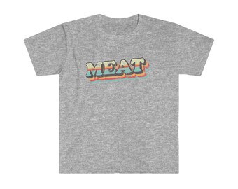 Meat, Retro Unisex Softstyle T-Shirt