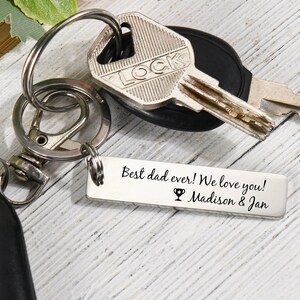 Personalized Stainless Steel Keychain, Drive Safe Keychain for Men, Custom Engraved Metal Keychain, Valentines Day Gift Ideas for Boyfriend image 10