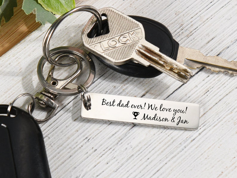 Personalized Stainless Steel Keychain, Drive Safe Keychain for Men, Custom Engraved Metal Keychain, Valentines Day Gift Ideas for Boyfriend image 10