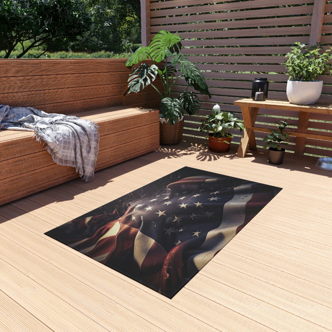 American Flag, Outdoor Rug - Etsy