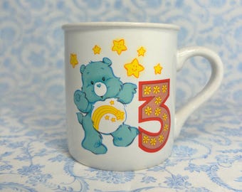 Vintage 1989 Wish Bear 3rd Birthday Care Bear Mug