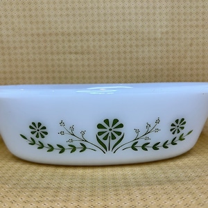 Vintage Glasbake Oval Milk Glass Baking Dish