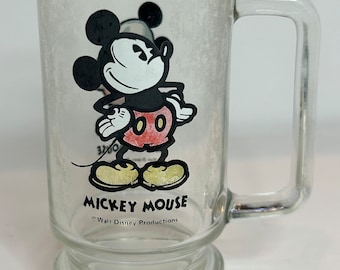 Vintage Mickey Mouse Glass Mug